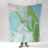 Jupiter Island FL Topo Blanket - Maritime Tribes USABlanket