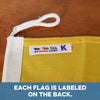 K (Kilo) Nautical Signal Flag – Traditional Maritime Code Flag - Maritime Tribes USASignal Flag