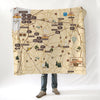Kentucky Bourbon Trail Map Blanket - Maritime Tribes USABlanket