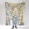 Ketchikan AK Nautical Chart Blanket - Maritime Tribes USABlanket