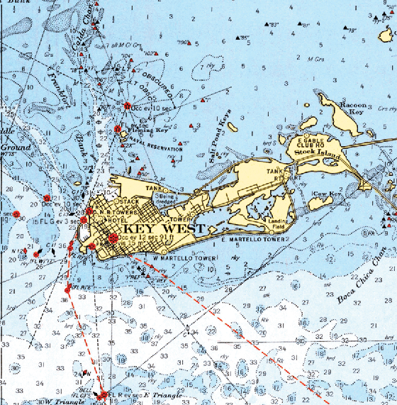 Key West, FL Nautical Chart Blanket - Maritime Tribes USABlanket