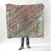 Knoxville, TN Topo Map Blanket - Maritime Tribes USABlanket