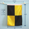 L (Lima) Nautical Signal Flag – Traditional Maritime Code Flag - Maritime Tribes USASignal Flag