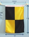 L (Lima) Nautical Signal Flag – Traditional Maritime Code Flag - Maritime Tribes USASignal Flag