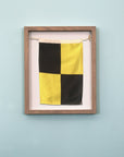 "L" Nautical Flag in Glass-Free Shadow Box Frame - Maritime Tribes USA
