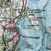 Lake Champlain Topographical Map Scarf - Maritime Tribes USAScarf