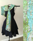 Lake Champlain Topographical Map Scarf - Maritime Tribes USAScarf