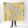 Lake Charlevoix, MI - Nautical Chart Blanket - Maritime Tribes USABlanket