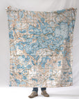 Lake Minnetonka, MN Topo Blanket - Maritime Tribes USABlanket