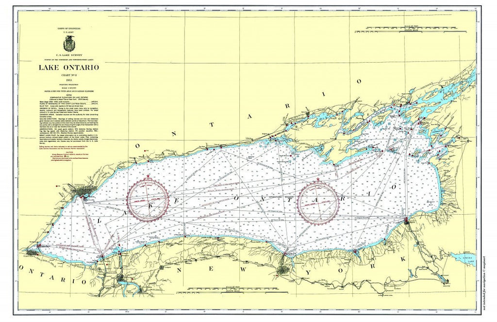 Lake Ontario Chart Placemat - Maritime Tribes USALaminated Placemat