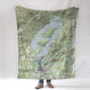 Lake Placid, NY Topo Map Blanket - Maritime Tribes USABlanket