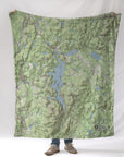 Lake SunapeeTopo Map Blanket - Maritime Tribes USABlanket