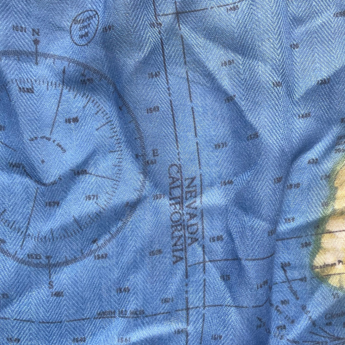 Lake Tahoe Vintage Map Scarf - Maritime Tribes USAScarf