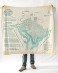 L'Enfant's 1791 Plan of Washington D.C. Blanket - Maritime Tribes USABlanket
