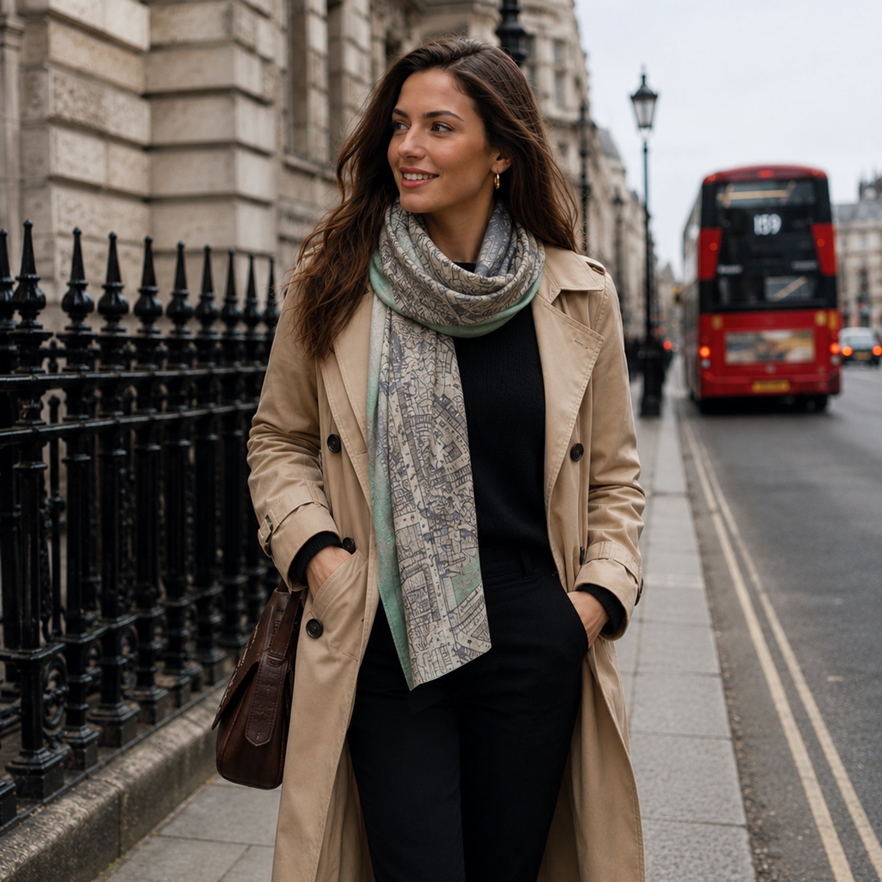 London Vintage Map Scarf - Maritime Tribes USAScarf