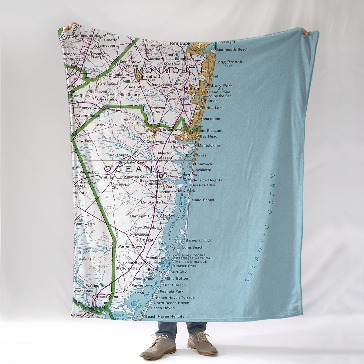 Long Branch to Beach Haven NJ Antique Blanket - Maritime Tribes USABlanket