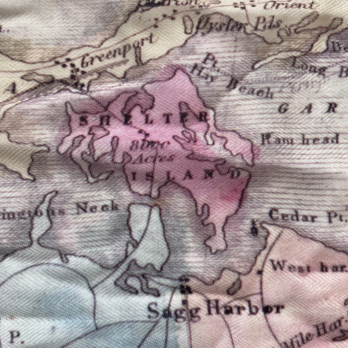 Long Island, NY Vintage Map Scarf - Maritime Tribes USAScarf