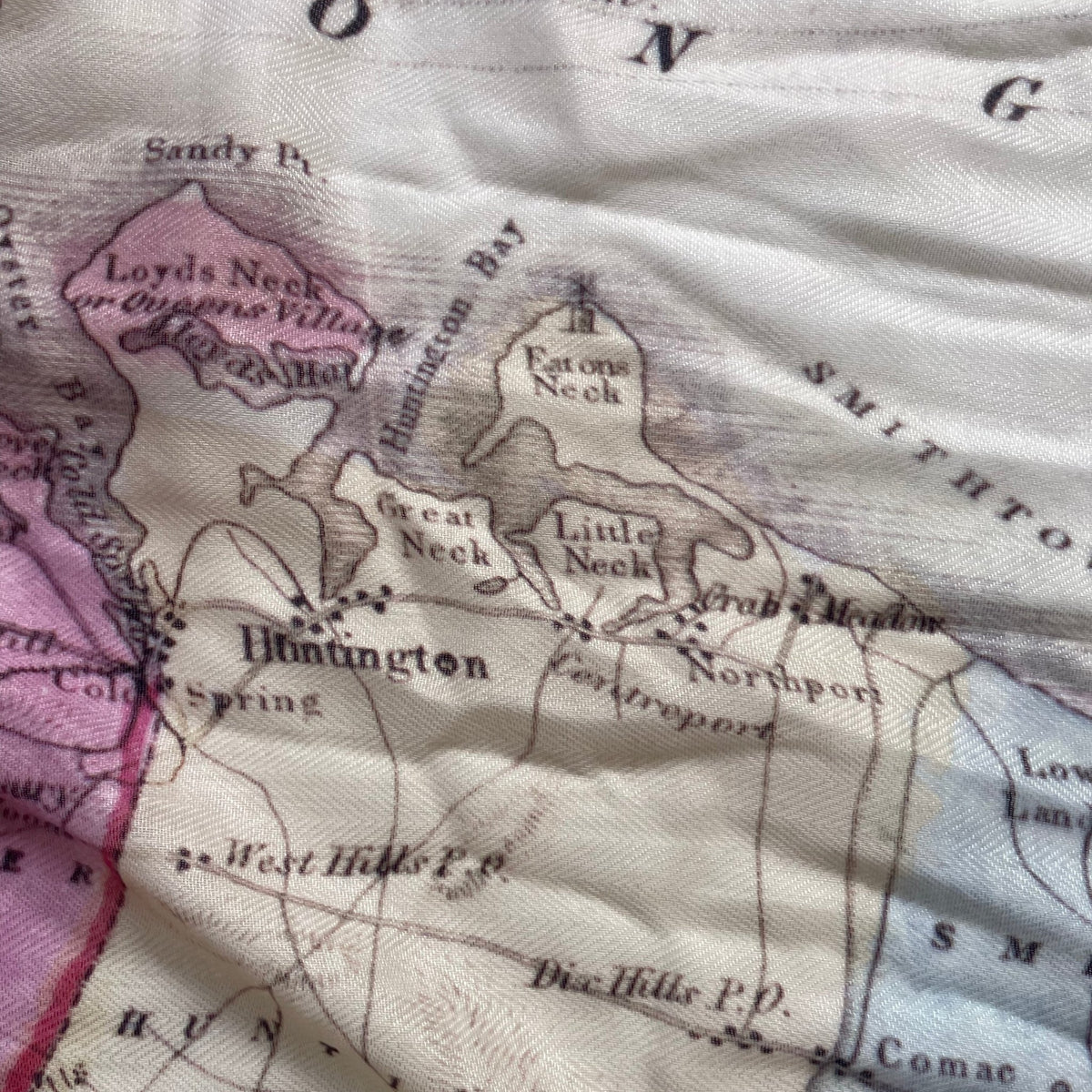Long Island, NY Vintage Map Scarf - Maritime Tribes USAScarf