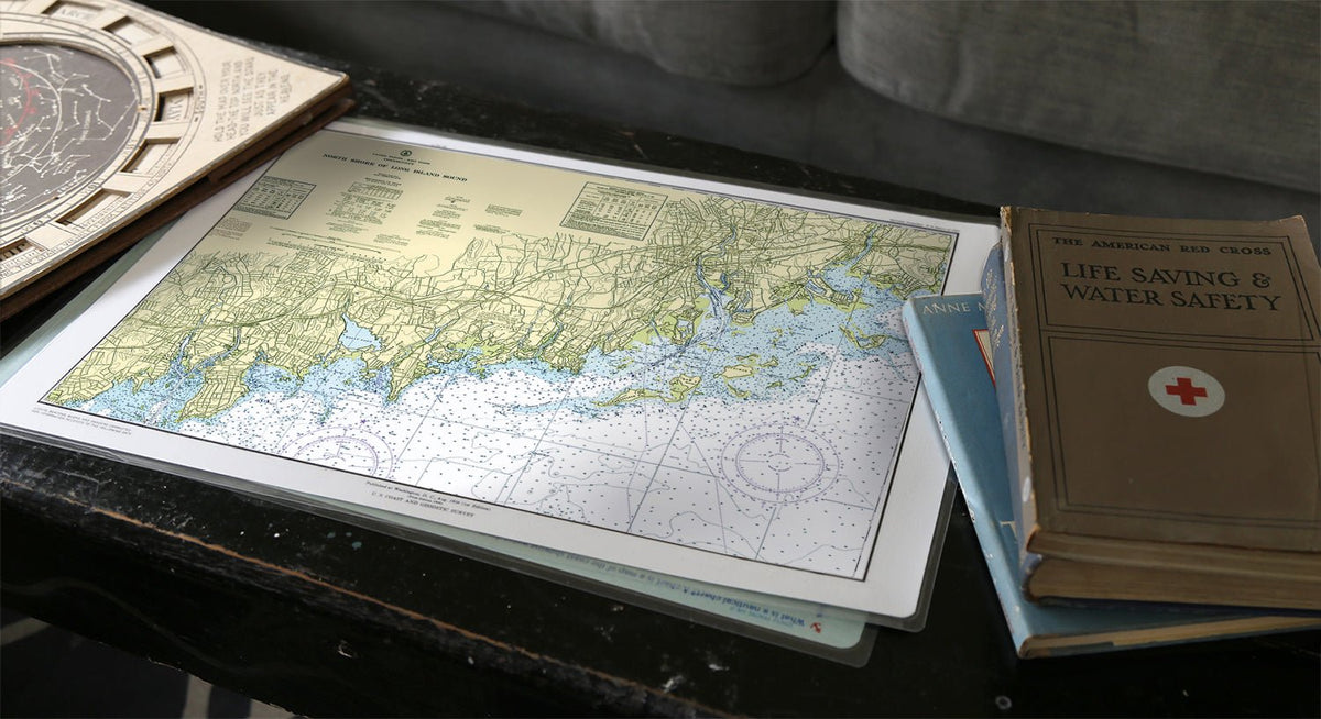 Long Island Sound West – Coastal Fairfield County, CT Chart Placemat - Maritime Tribes USALaminated Placemat