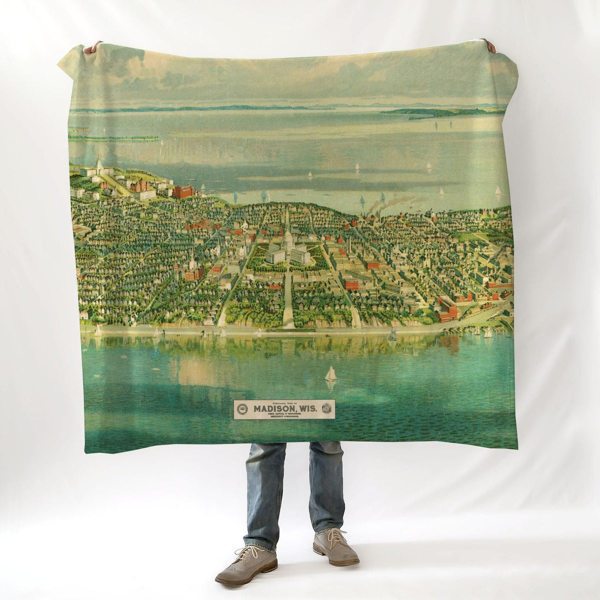 Madison, WI Historical Map Blanket - Maritime Tribes USABlanket