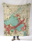 Madison, WI - Topo Map Blanket - Maritime Tribes USABlanket