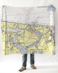 Manasquan Inlet, NJ Nautical Chart Blanket - Maritime Tribes USABlanket