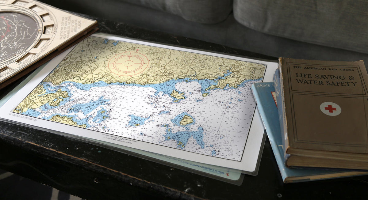 Manchester by-the-Sea, Chart Placemat - Maritime Tribes USALaminated Placemat