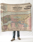 Manhattan Vintage Map Blanket - Maritime Tribes USABlanket
