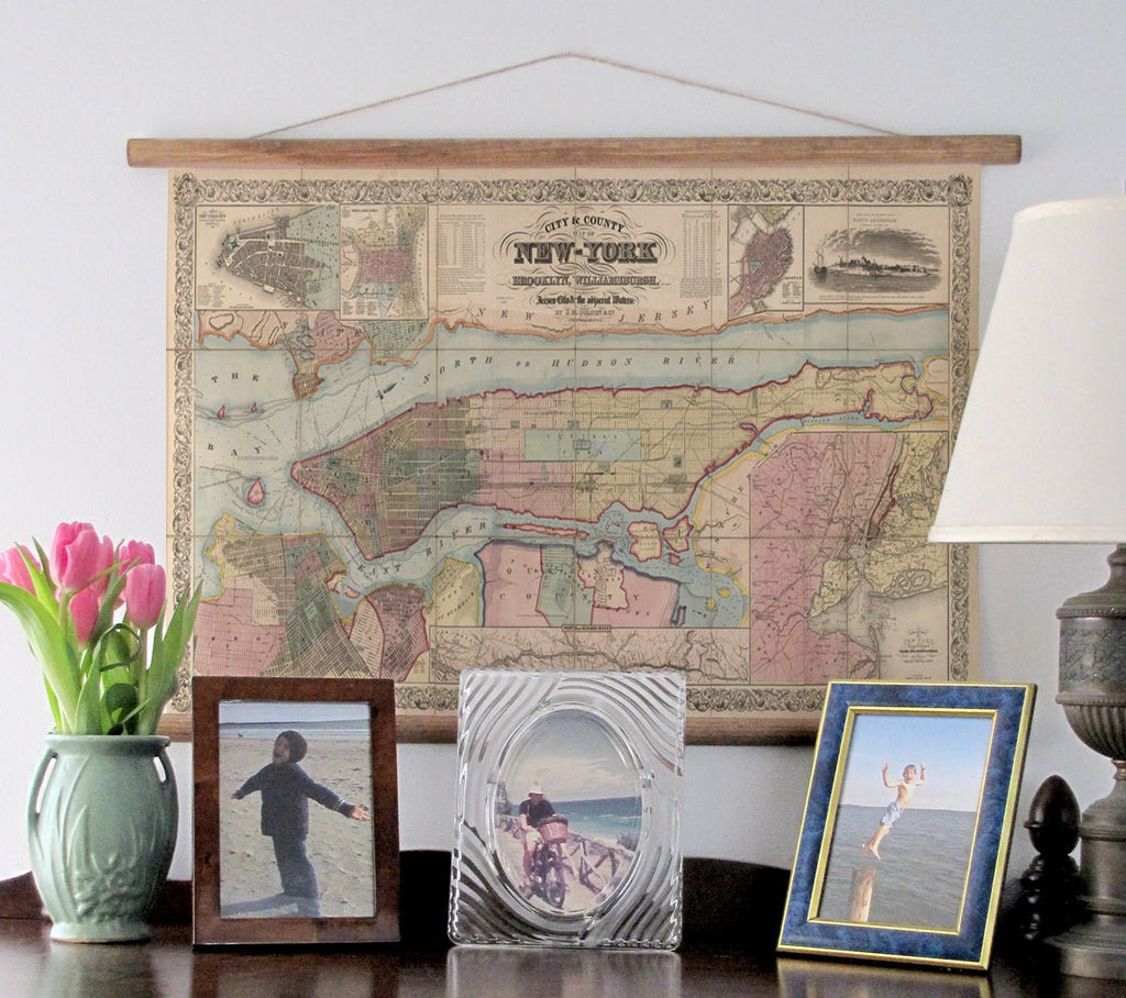 Manhattan Vintage Map Scroll - Maritime Tribes USAScroll