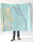 Manteo, NC Outerbanks Topo Map Blanket - Maritime Tribes USABlanket