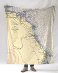 Marshfield to Duxbury, MA.Nautical Chart Blanket - Maritime Tribes USABlanket