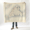 Martha's Vineyard Antique Map Blanket - Maritime Tribes USABlanket