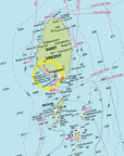 Martinique, St Lucia, St. Vincent & the Grenadies to Grenada Chart Scarf - Maritime Tribes USA