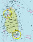Martinique, St Lucia, St. Vincent & the Grenadies to Grenada Chart Scarf - Maritime Tribes USA