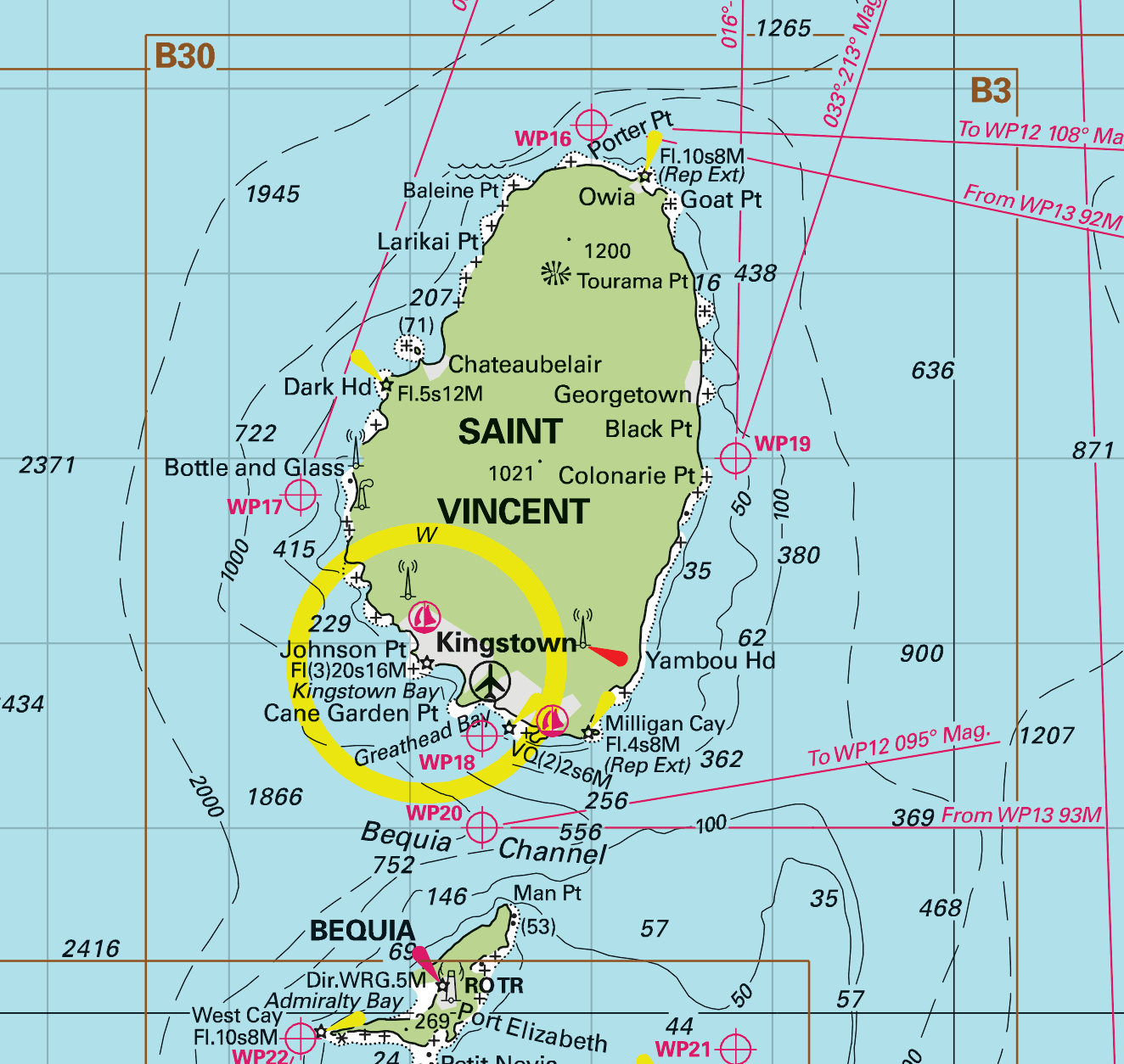 Martinique to Grenada Chart Blanket (St. Lucia, Barbados, Saint Vincent & the Grenadines) - Maritime Tribes USA