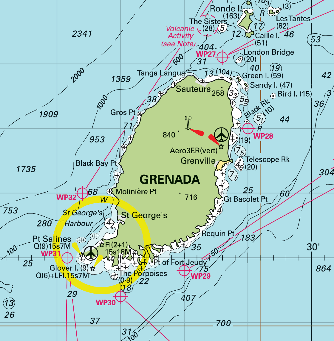 Martinique to Grenada Chart Blanket (St. Lucia, Barbados, Saint Vincent & the Grenadines) - Maritime Tribes USA