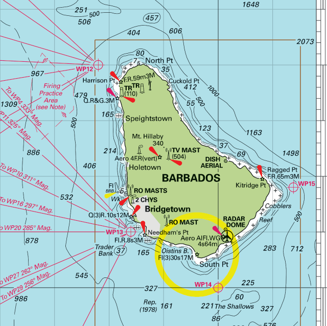 Martinique to Grenada Chart Blanket (St. Lucia, Barbados, Saint Vincent &amp; the Grenadines) - Maritime Tribes USA