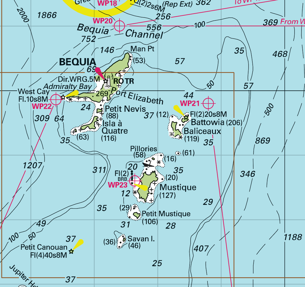 Martinique to Grenada Chart Blanket (St. Lucia, Barbados, Saint Vincent & the Grenadines) - Maritime Tribes USA