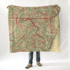Maryland Chesapeake Bay Antique Map Blanket - Maritime Tribes USABlanket