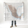 Mexico Vintage Map Blanket - Maritime Tribes USABlanket