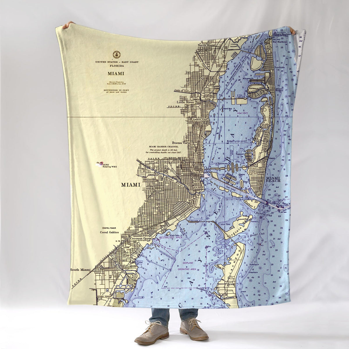 Miami &amp; Key Biscayne, FL Blanket - Maritime Tribes USABlanket