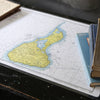 Monhegan to Pemaquid, ME Nautical Chart Placemat - Maritime Tribes USALaminated Placemat