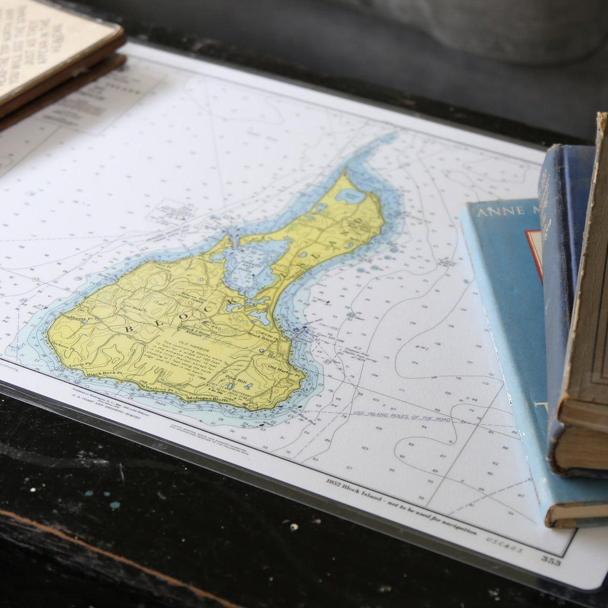 Monhegan to Pemaquid, ME Nautical Chart Placemat - Maritime Tribes USALaminated Placemat