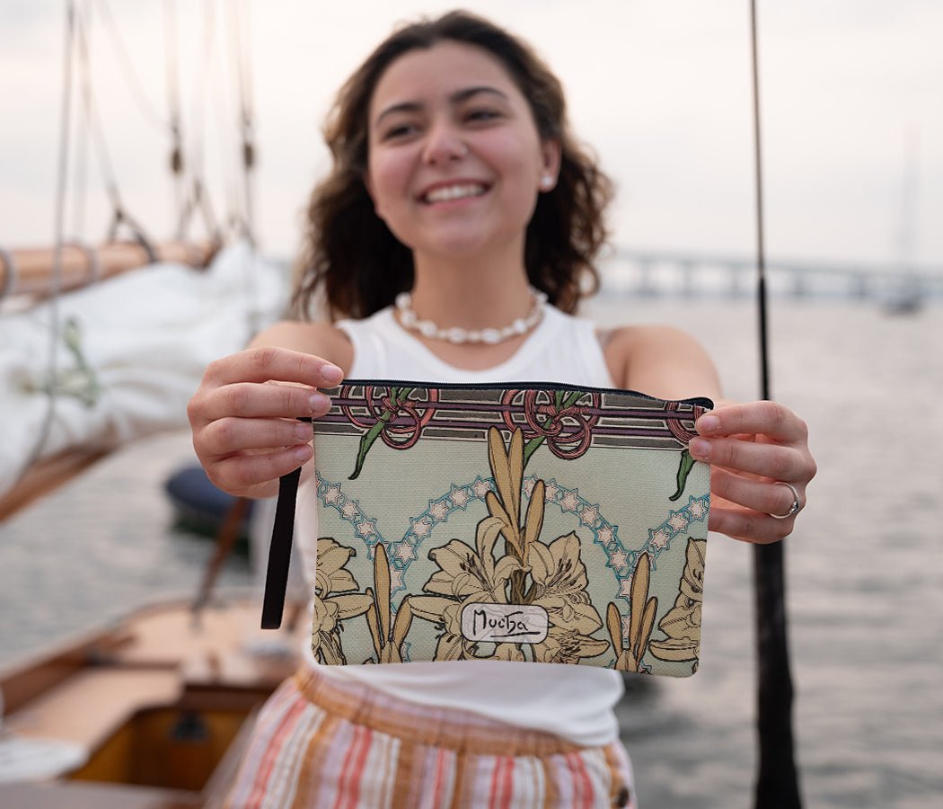 Mucha: Decorative Motif Wristlet Bag - Maritime Tribes USA