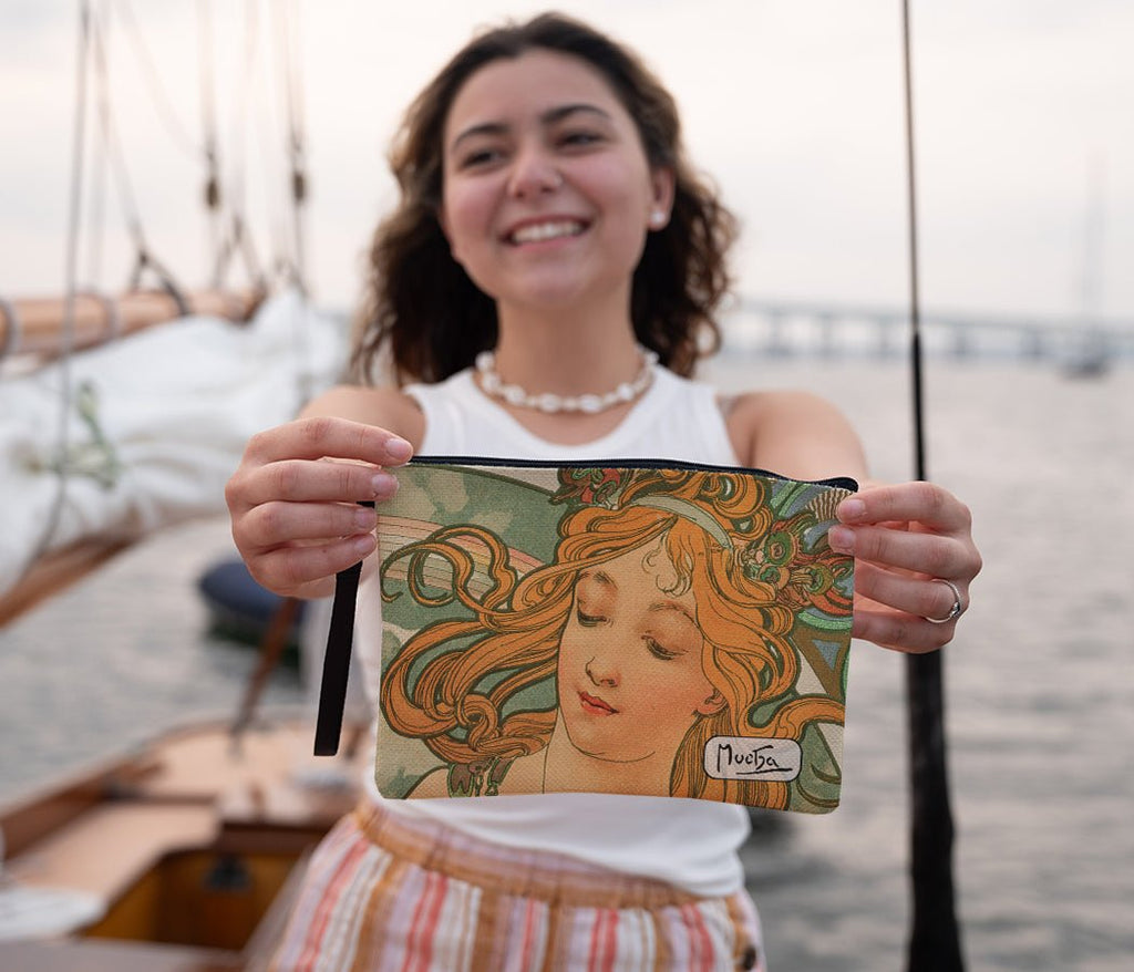Mucha: 'Painting' Wristlet Bag - Maritime Tribes USA