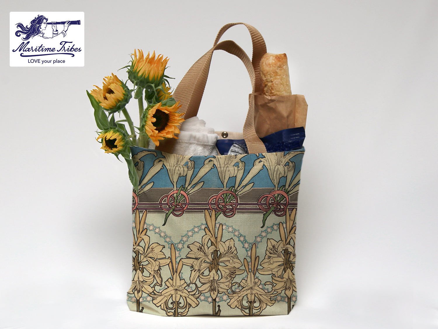 Mucha Tote: 'Decorative Motif' - Maritime Tribes USA