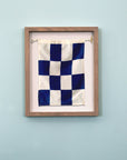 "N" Nautical Flag in Glass-Free Shadow Box Frame - Maritime Tribes USA