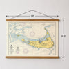 Nantucket Vintage Nautical Chart Fabric Map Scroll - Maritime Tribes USAScroll