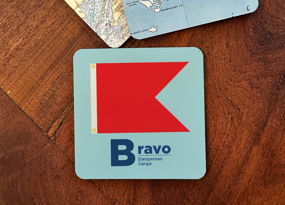 Nautical Flag Coaster - ‘B’ Bravo - Maritime Tribes USACoaster