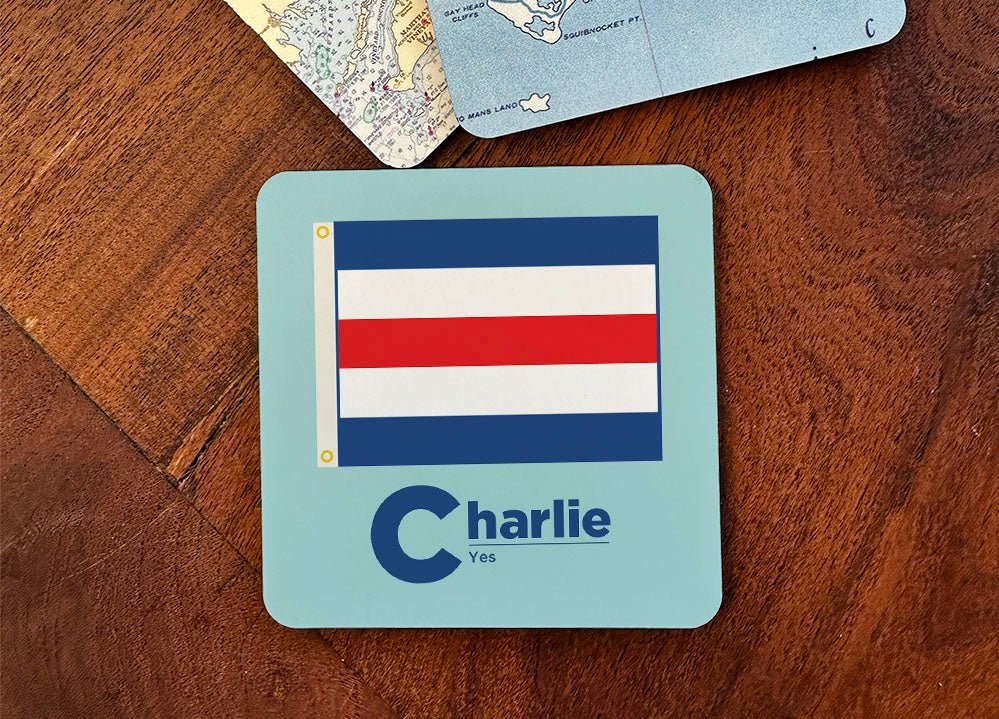 Nautical Flag Coaster - ‘C’ Charlie - Maritime Tribes USACoaster